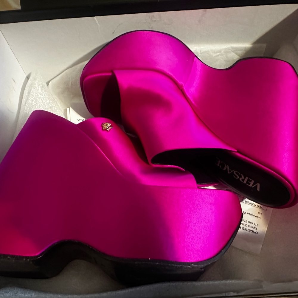 Versace Fuchsia Platform Heels